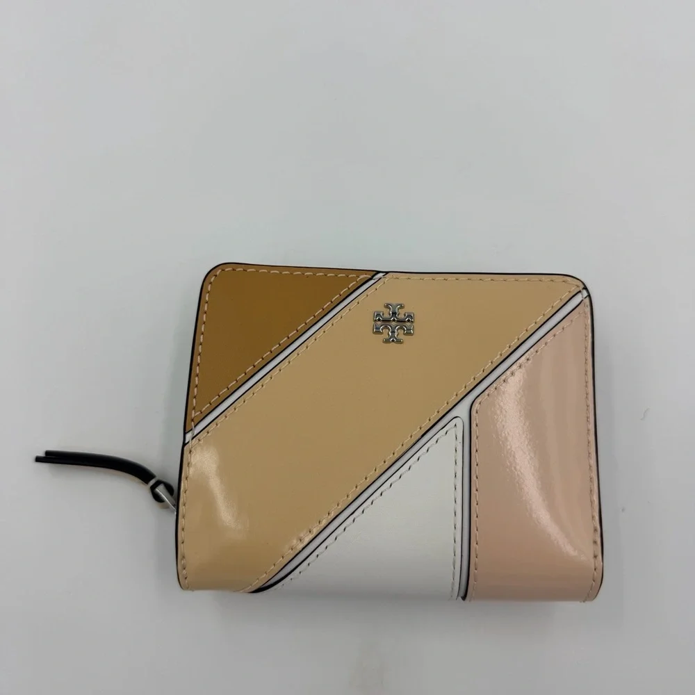 Tory Burch Emerson Color Block Leather Mini Wallet NWT